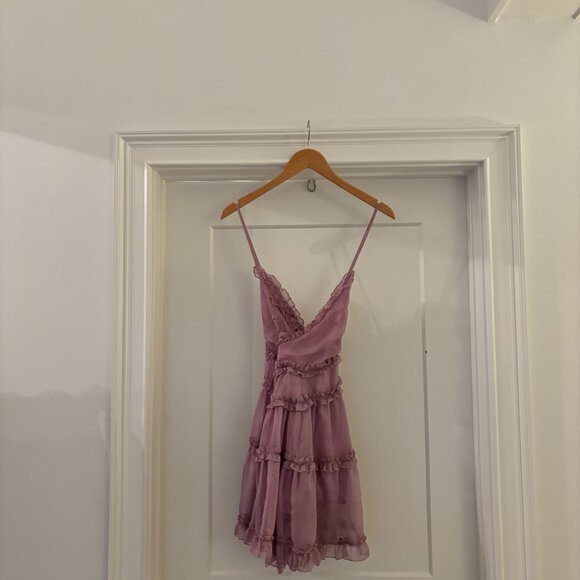 Windsor Purple Flowy Ruffle Dress – Size Small - Picture 2 of 6
